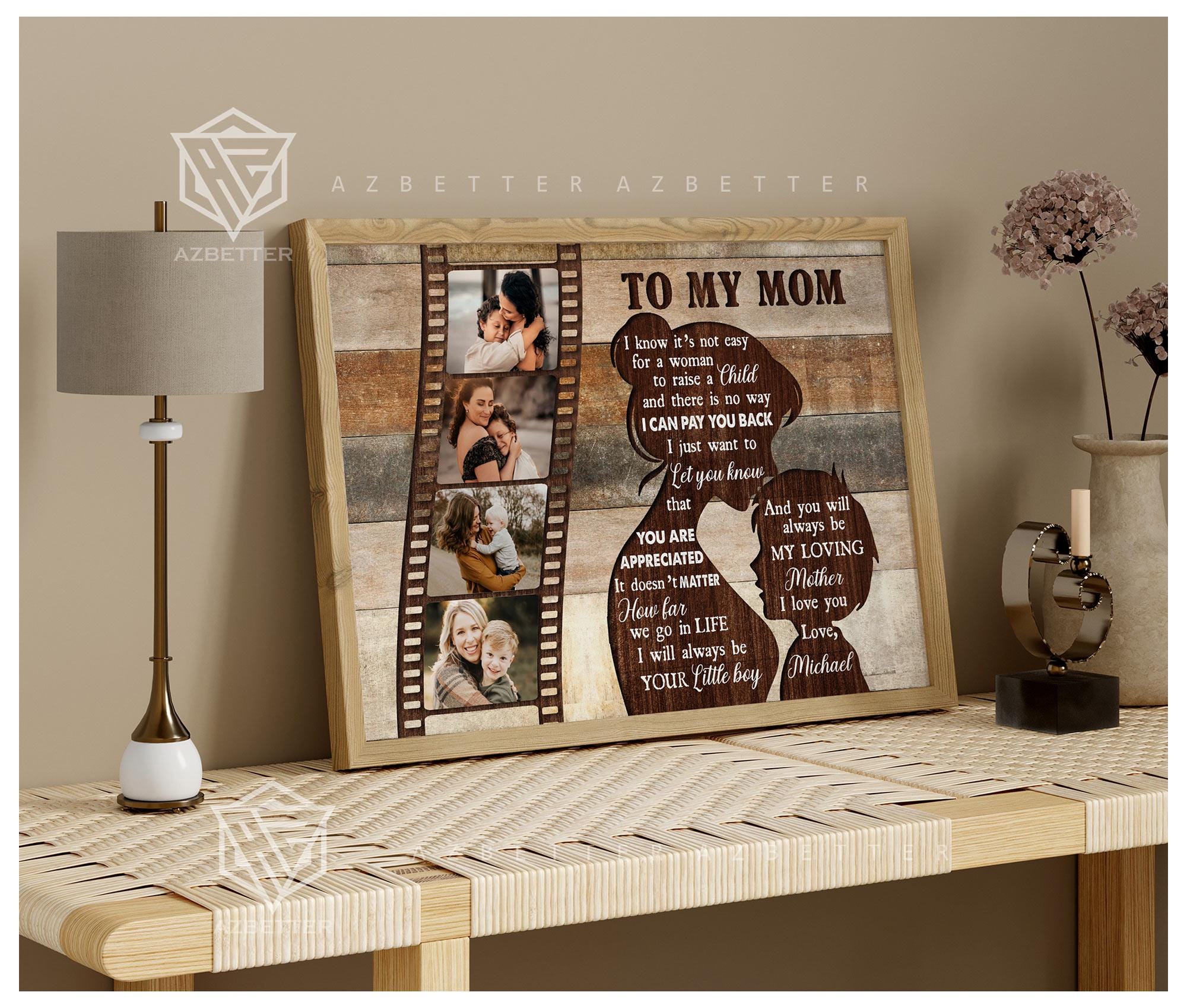 Personalized to My Mom Wall Art – Custom Photo Gift for Mother – Mother ...