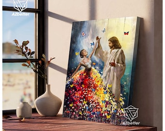 Canvas Prints Dancing With Jesus, Ballet Painting, Gift For Christian,  Religious Home Decor, Ballet Dancer Art, Birthday Girl