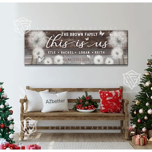 This is Us Custom Canvas| Family Name Established Sign | Personalized ...