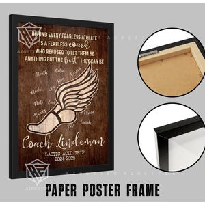 Head Coach Inscriptions Custom Cross Country Coach Gift Personalized Athlete Names Print, End ...