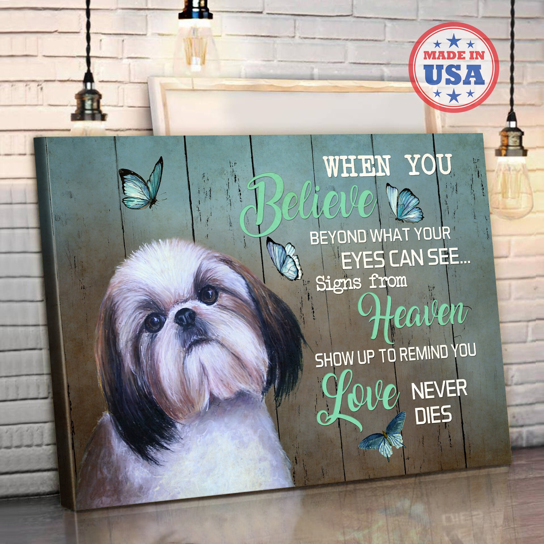 Shih tzu canvas art sales