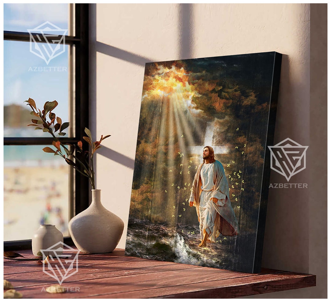 Canvas Prints Jesus Walking on Water, God Wall Art, the Life of Jesus ...