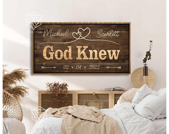 Premium Vector | A Black And White Sign That Says God Knew My Heart