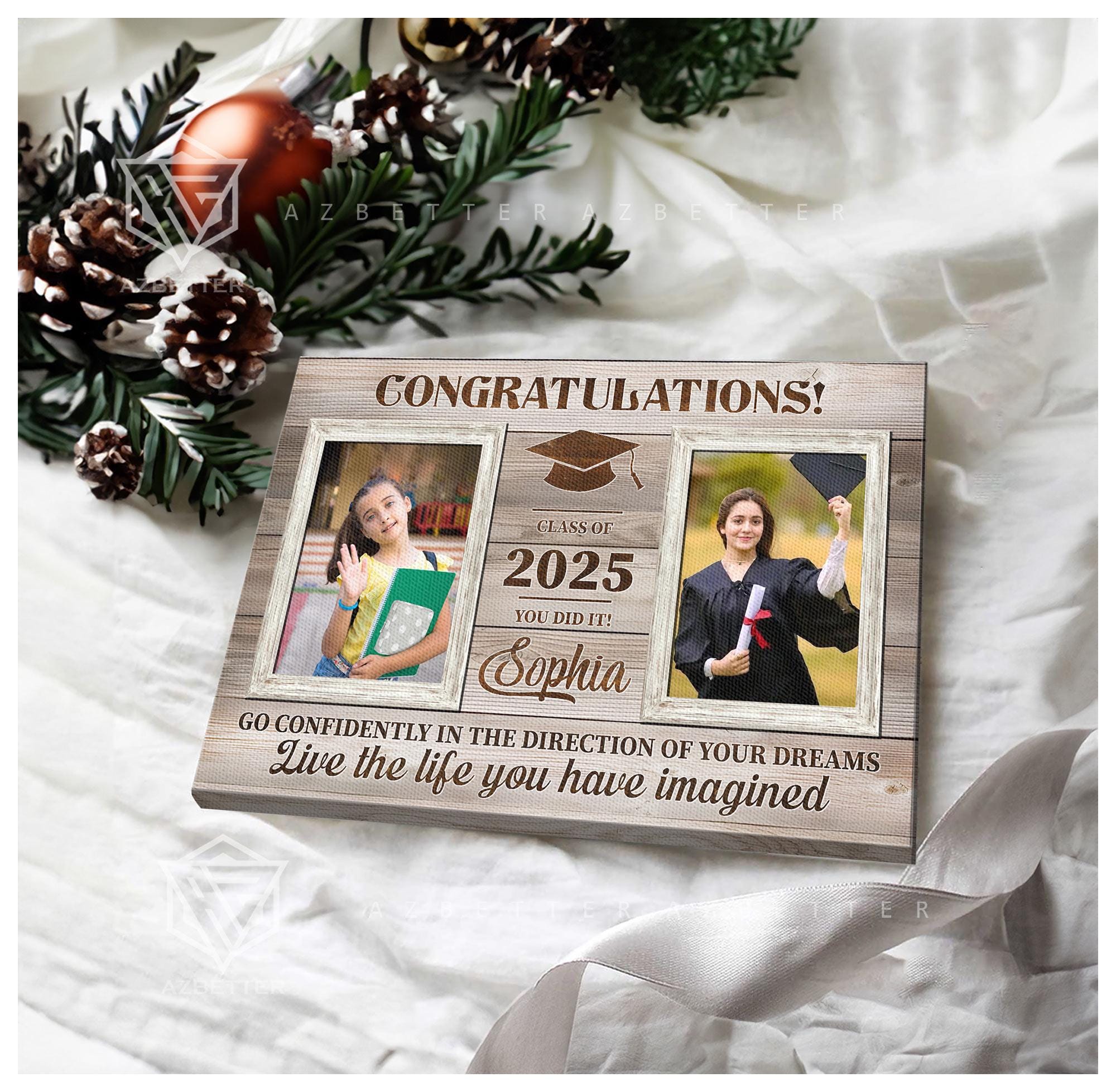 Personalized Graduation Gift – Custom Class of 2025 Photo Frame – High ...