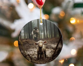 Religious Ornament The Good Shepherd Is Coming, He Leaves The 99 To Rescue Me, Christian Home Decor, Jesus Lover Gift, Christmas Ornament