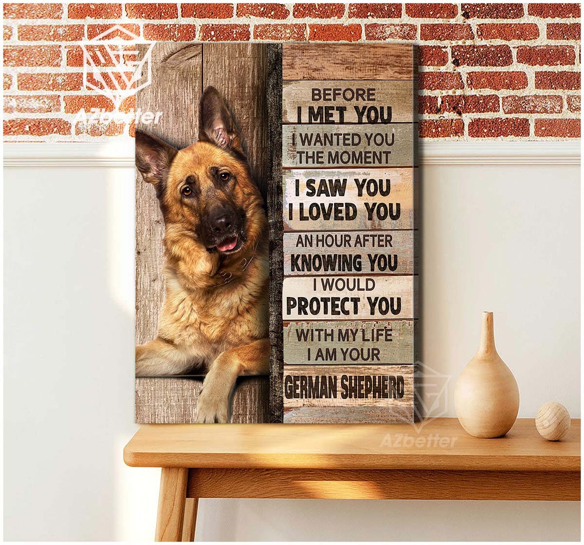 German shepherd wall art store