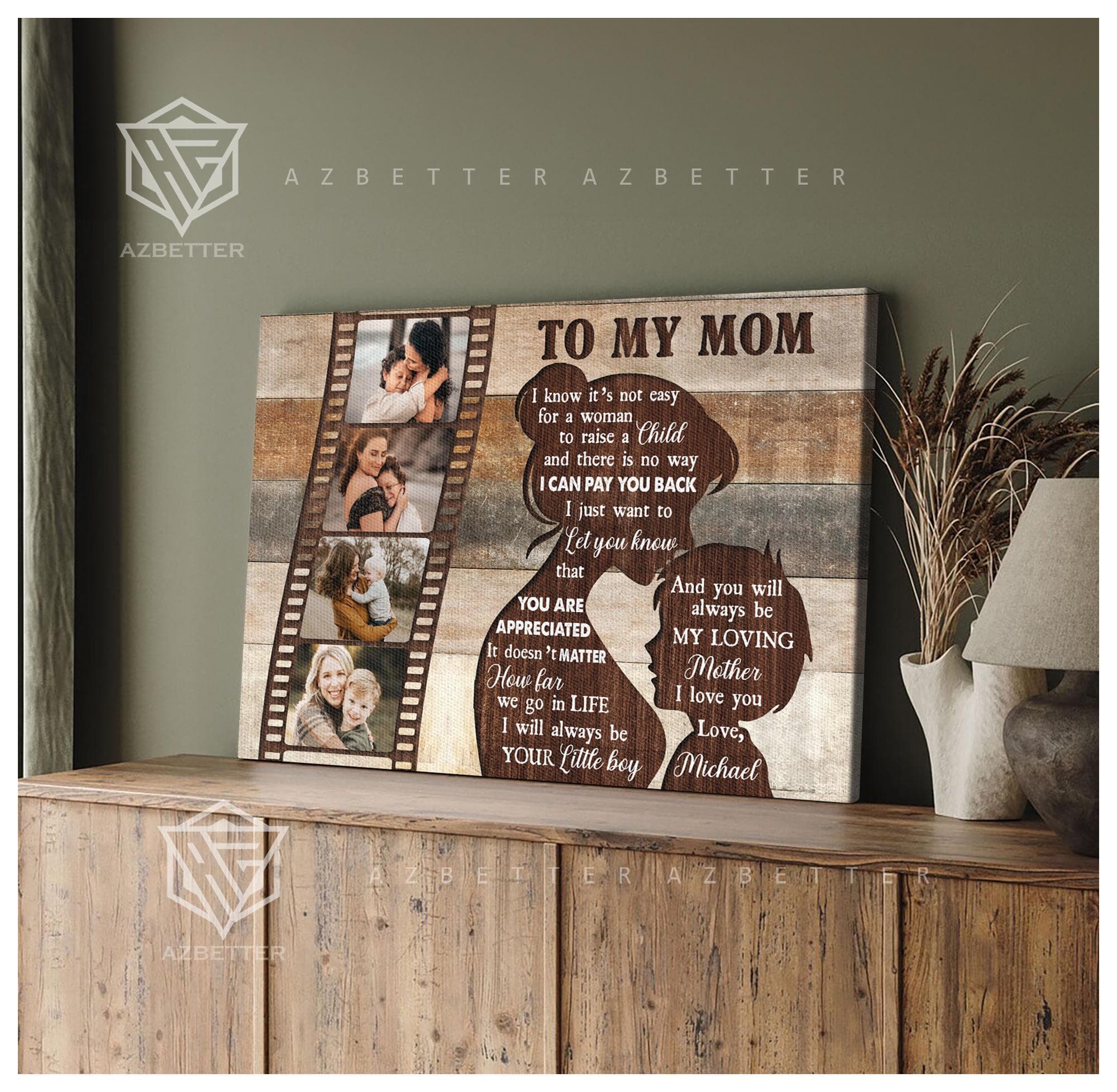 Personalized to My Mom Wall Art – Custom Photo Gift for Mother – Mother ...