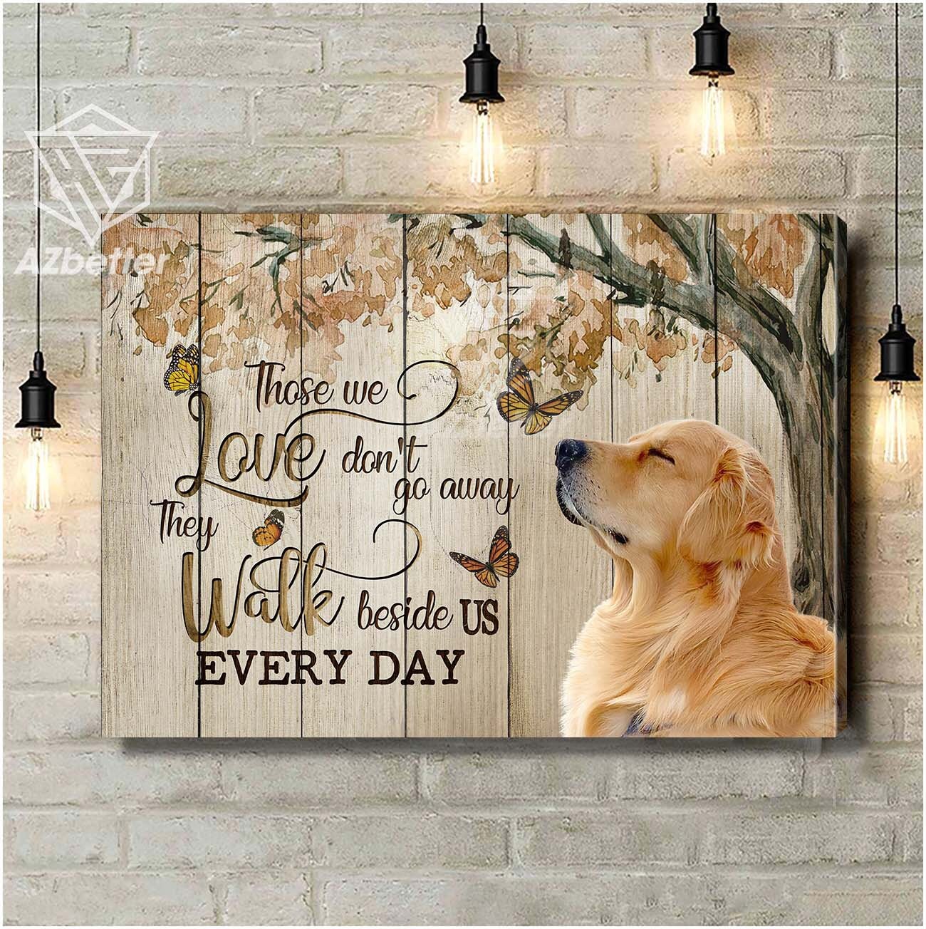 Golden Retriever Wall Art Those We Love Don't Go Away Dog Etsy