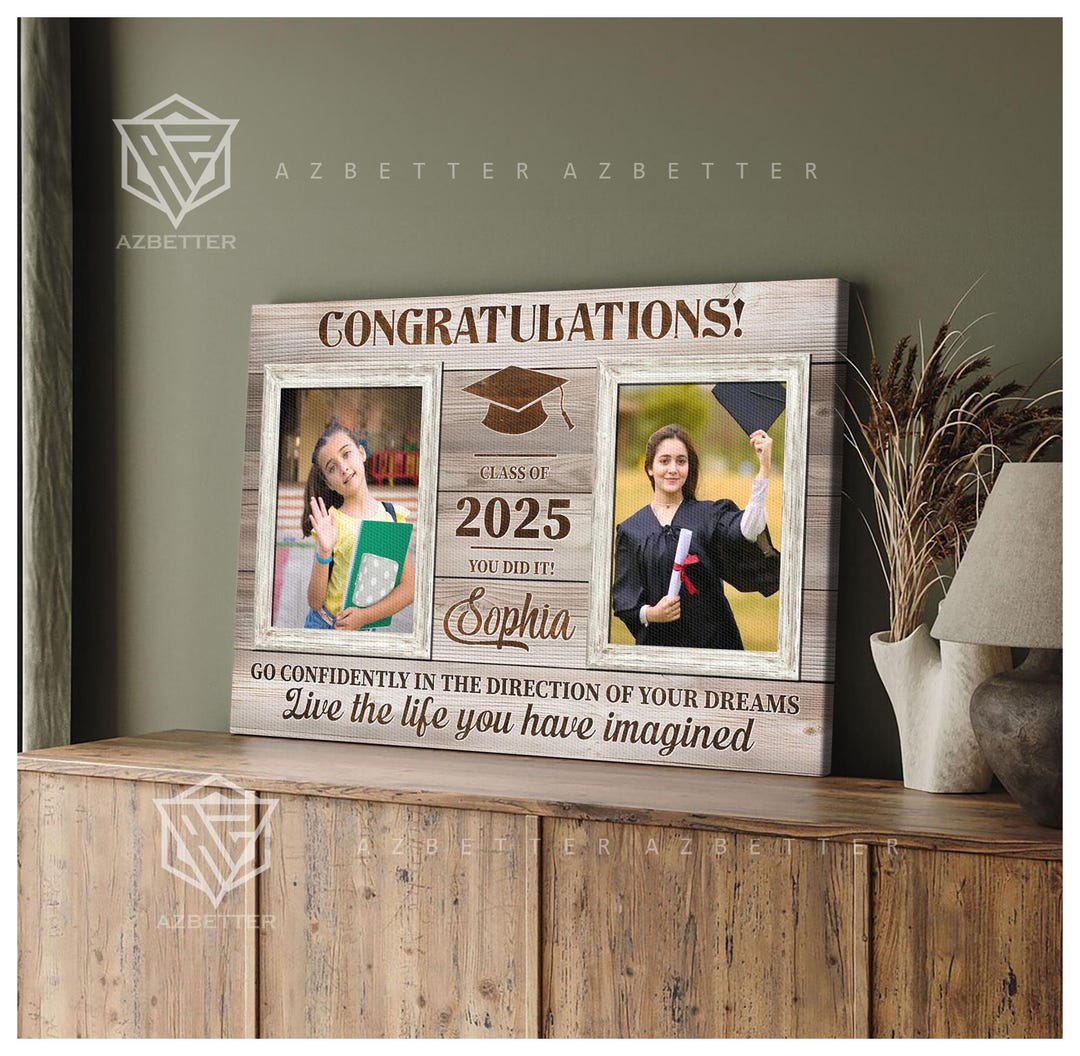 Personalized Graduation Gift – Custom Class of 2025 Photo Frame – High ...