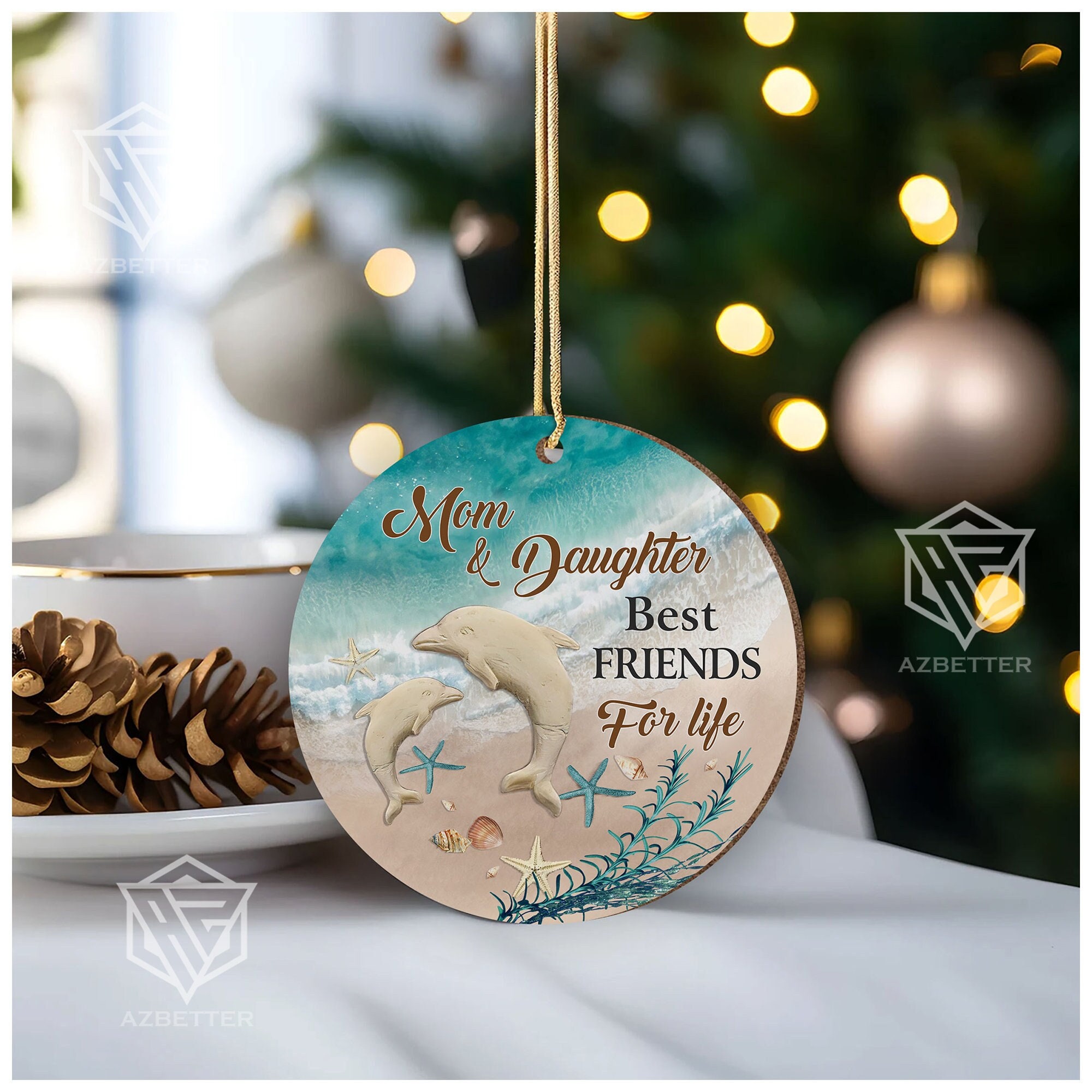 Mom and best sale daughter christmas ornaments