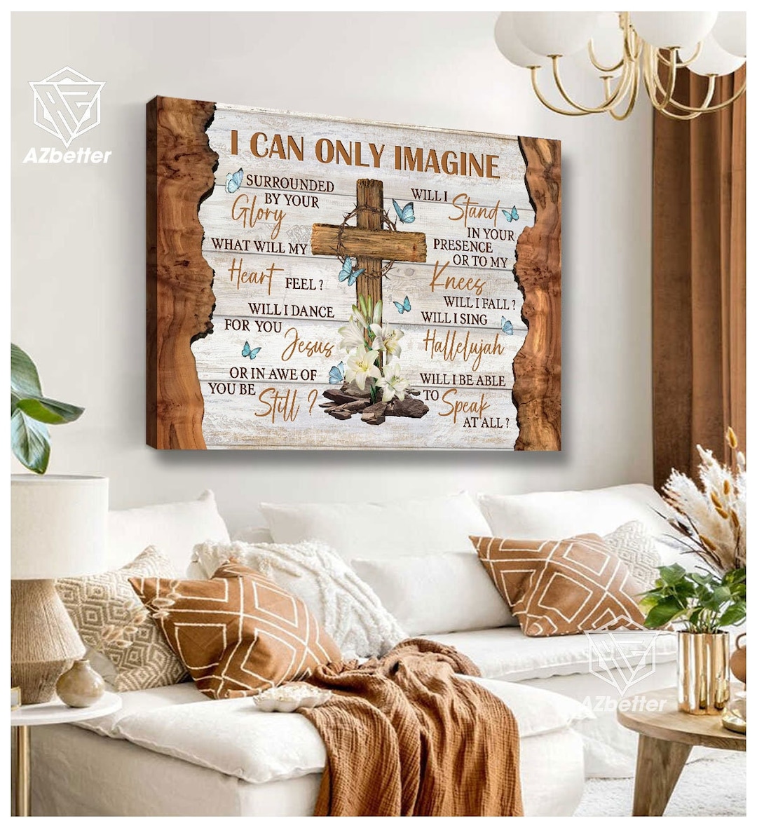 I Can Only Imagine Canvas Prints, Jesus Artwork, God Wall Art, Gift for