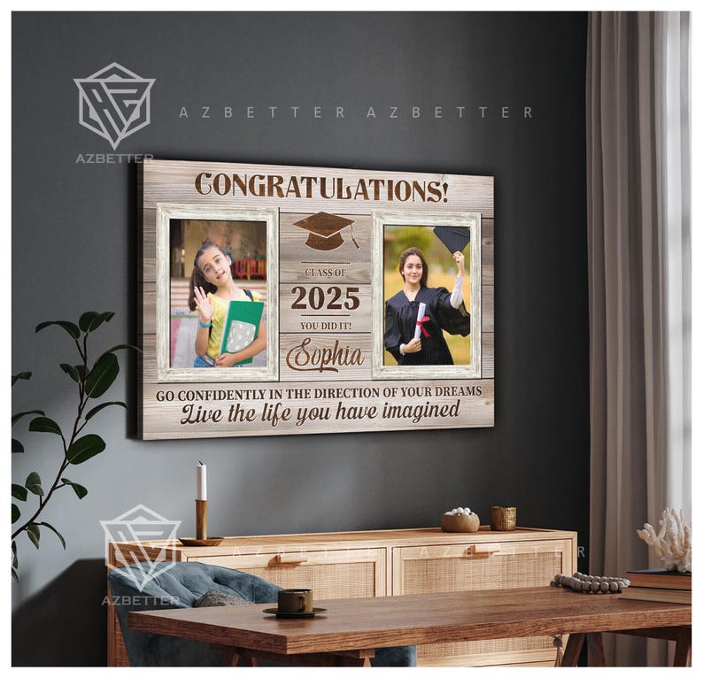 Personalized Graduation Gift – Custom Class of 2025 Photo Frame – High ...