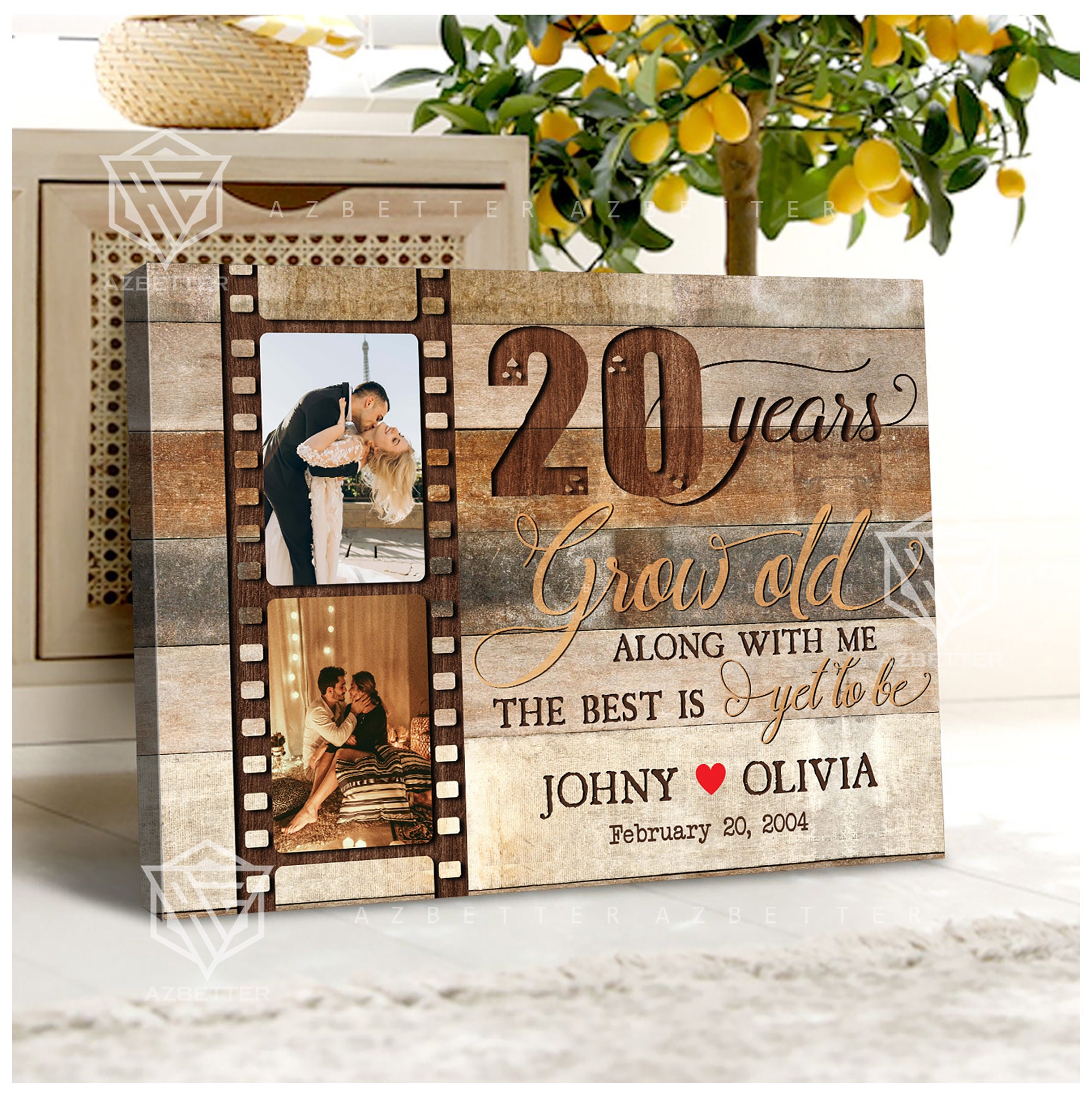 thumbnail interactive-video image 1 of Personalized Old Couple Grow Old With Me The Best Is Yet To Be Since 1 of 11