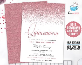 15th birthday invitation etsy 15th birthday invitations