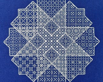 Overlay Blackwork Sampler Pattern