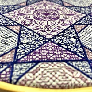 Lavender&#39;s Blue Blackwork Sampler Pattern