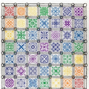 Mini-Motifs Blackwork Sampler Pattern