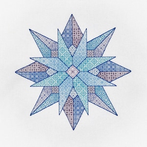 Blackwork Starburst Pattern