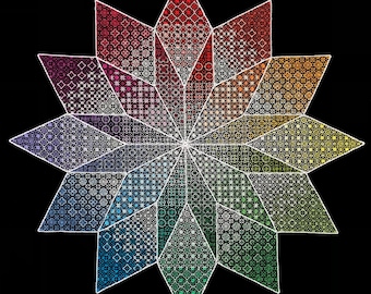 Stardust Blackwork Sampler Pattern Set