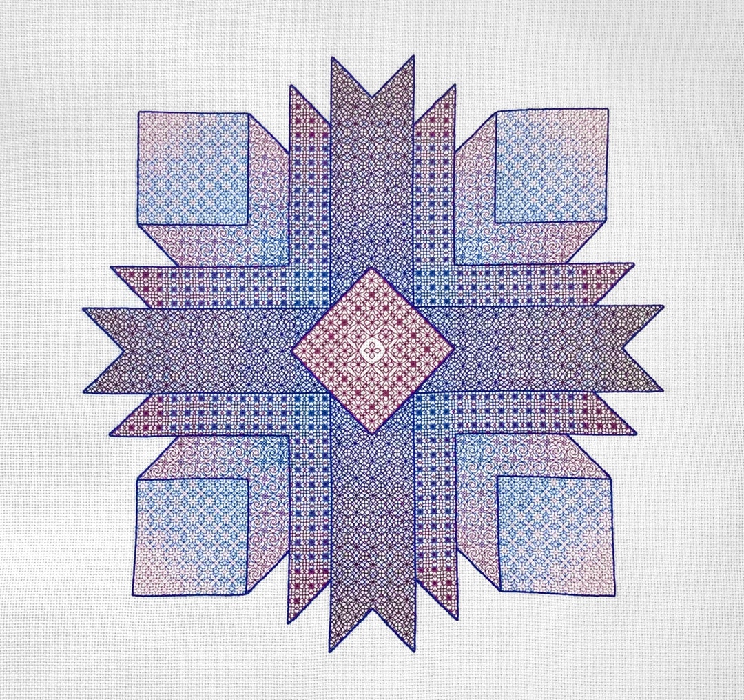 Gradients Blackwork Sampler Pattern - Etsy
