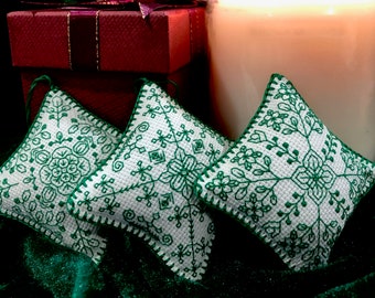 Blackwork-ornamentpatroon set 2 (groen)