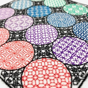 Circles Blackwork Sampler Pattern