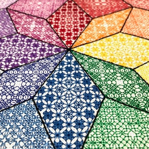 Blackwork Colour Wheel Pattern - Etsy UK