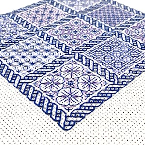 Nine-Block Blackwork Sampler