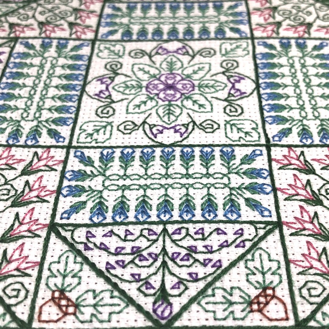 Botanical Blackwork Sampler - Etsy