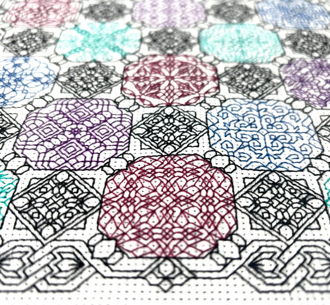 Jewel Box Blackwork Sampler Pattern - Etsy