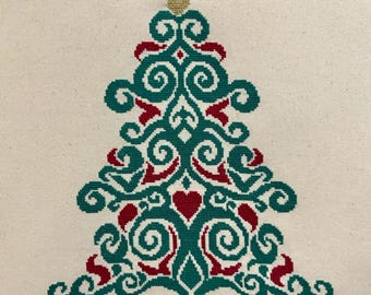 Abstract Christmas Tree Cross Stitch Pattern