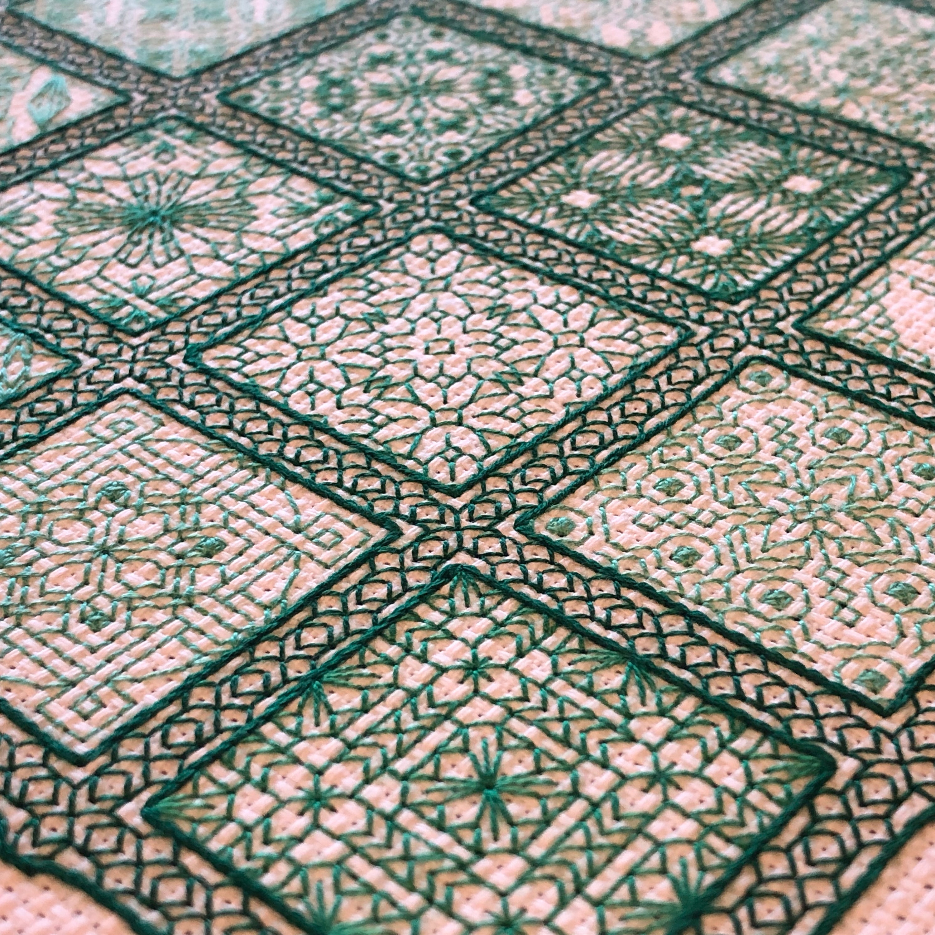 Easy Being Green Blackwork Sampler Pattern - Etsy