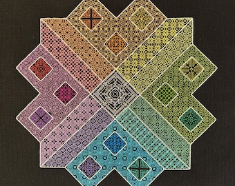 Carnival Blackwork Sampler Pattern