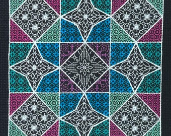 Pole Star Blackwork Sampler Pattern