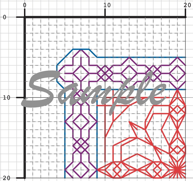 Rainbow Blackwork Sampler Pattern Set - Etsy