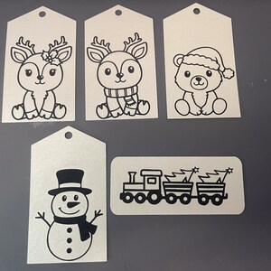 Paquete de 5 etiquetas de regalo navideñas