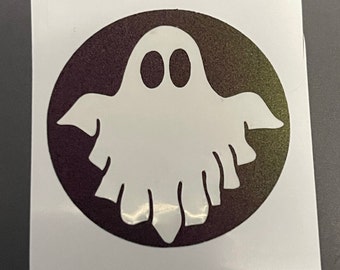 Layered Vinyl Glow in the Dark Ghost Sticker (4pack)