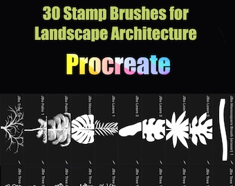 Procreate Stamp Brushes for Landscape Architecture and Design