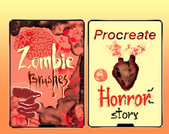 Procreate Painting Kit: 8 brushes for abstract art "Halloween Horror Story Edition"