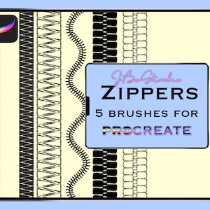 5 Procreate Fashion Zipper Brushes