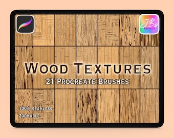 Procreate Wood Brushes: 21 naadloze patroontexturen voor interieurarchitectuur, landschapsontwerp en schetsen