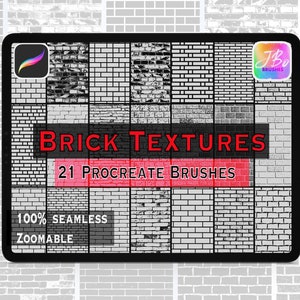 21 Procreate Brick Seamless Texture Brushes