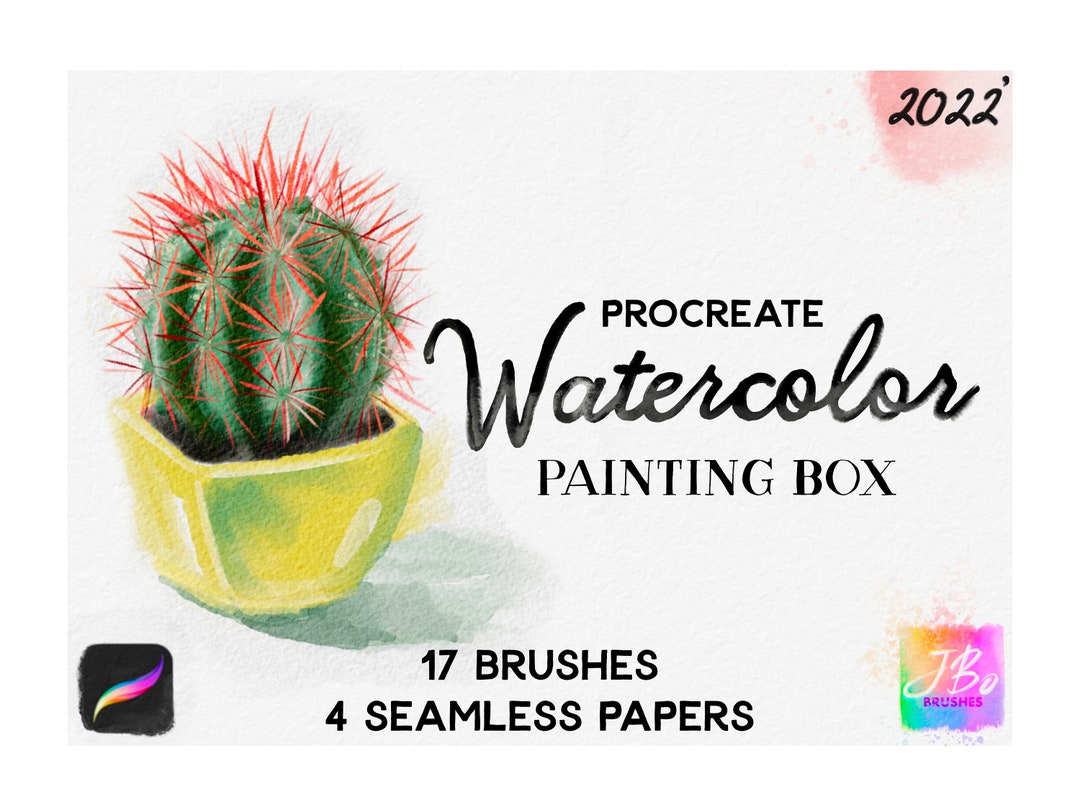 Realistic Watercolor Brushes for Procreate (tutorial and Seamless Paper ...