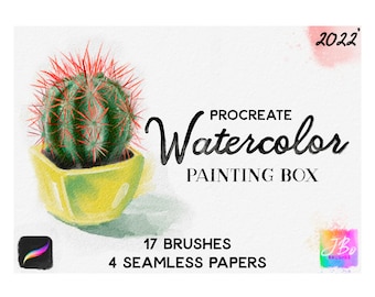 Realistic Watercolor Brushes for Procreate (tutorial and seamless paper textures included)