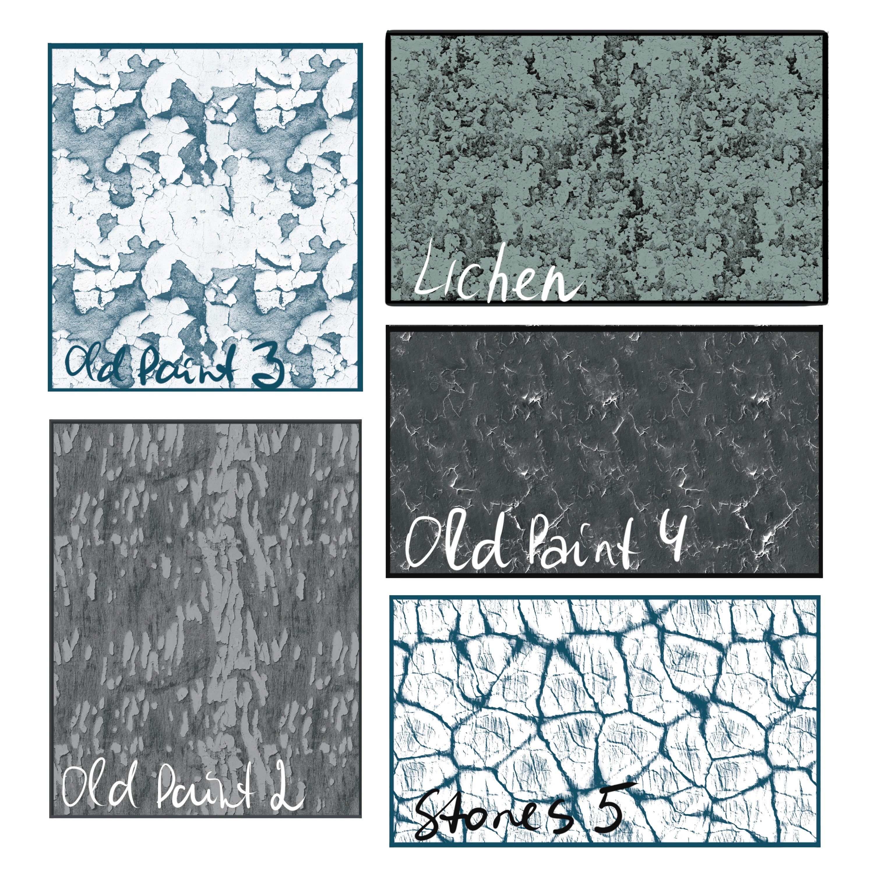 Procreate Seamless Brushes: 25 pattern textures for Landscape | Etsy