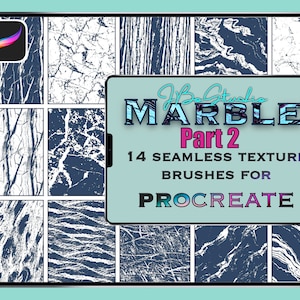 Procreate Stone Marble Brushes Part II: 14 Seamless Textures