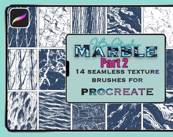 Procreate Steinmarmor Bürsten Teil II: 14 nahtlose Texturen