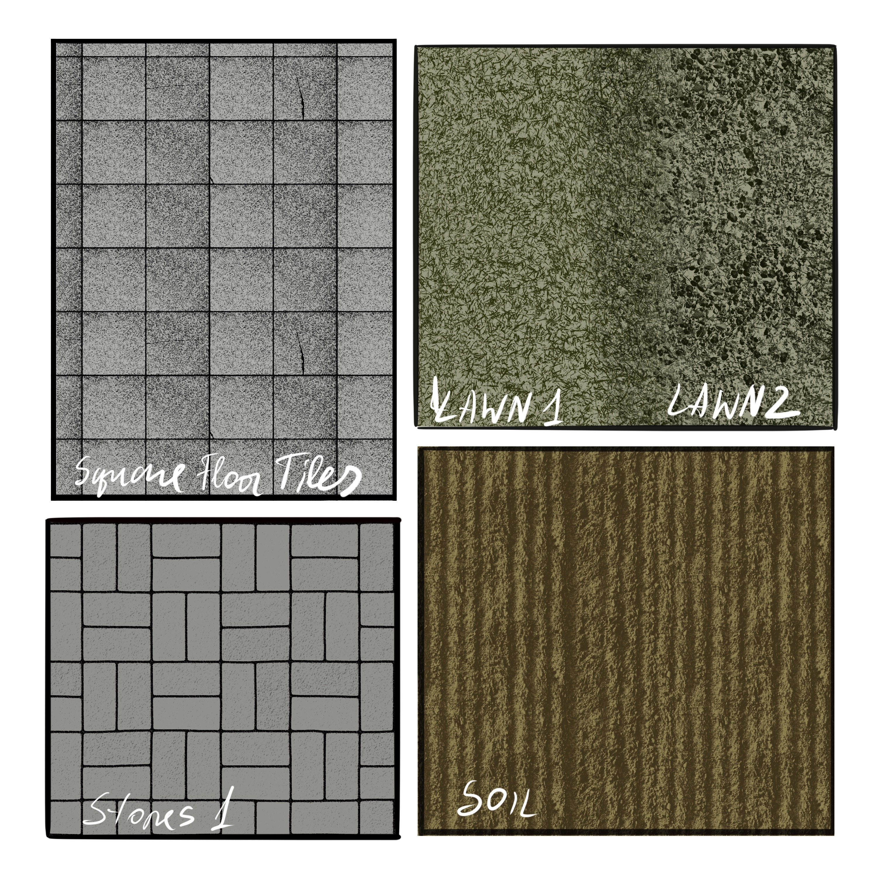 Procreate Seamless Brushes: 25 Pattern Textures for Landscape ...