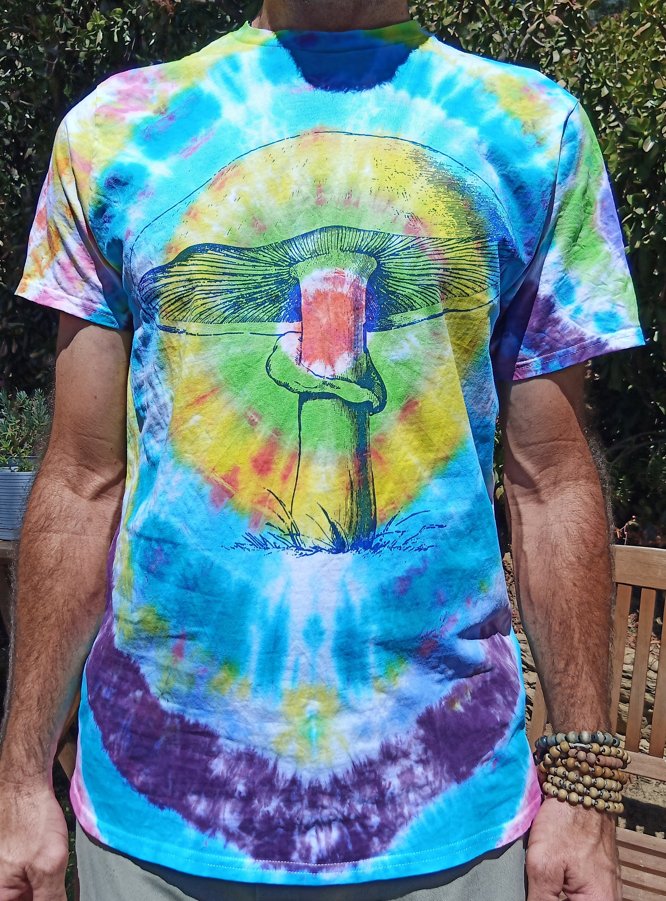 mushroom tie dye t shirt