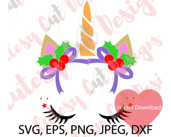 Download Free Unicorn Svg Christmas Svg Reindeer Svg Holly Svg Reindeer Etsy SVG DXF Cut File